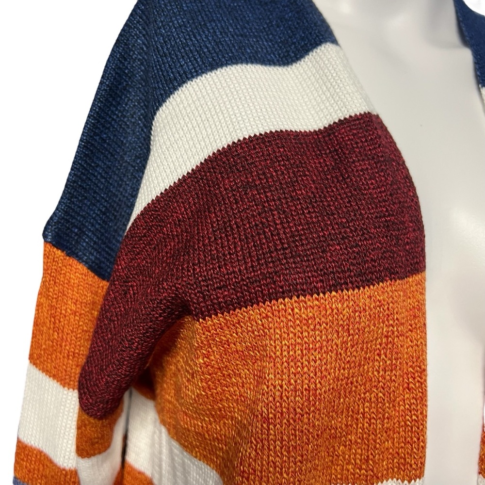 Ecowish NWT - Womens Colorful Open Sweater Duster Sz. MD/LG - Picture 2 of 5